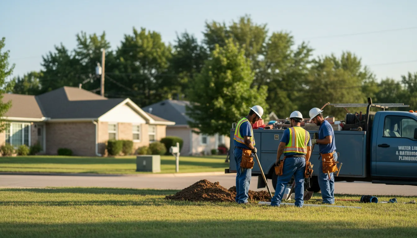 Residential water line and bathroom plumbing service in Orlando, KY